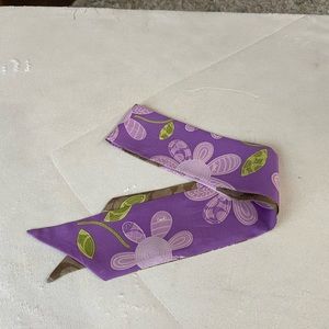 Coach lilac, green & brown scarf